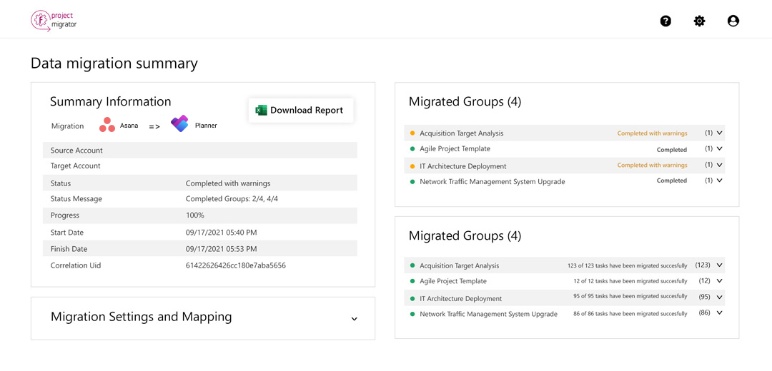 Asana migration to New Microsoft Planner