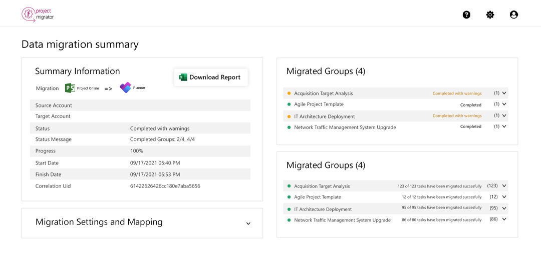 Migration from Microsoft Project Online to New Microsoft Planner