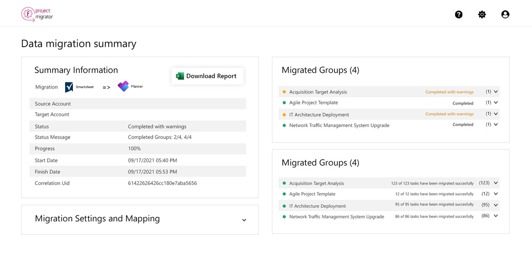 Smartsheet migration to New Microsoft Planner