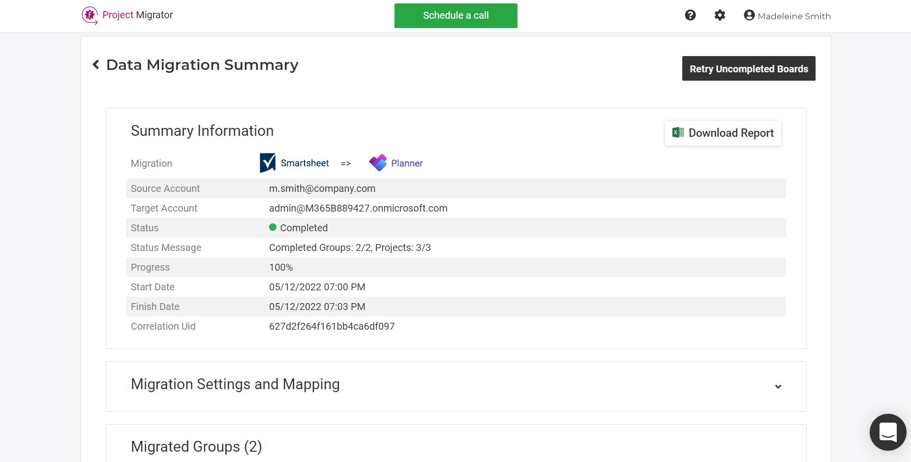 Smartsheet migration to New Planner