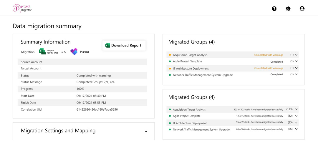 Microsoft Project for the Web migration to New Microsoft Planner