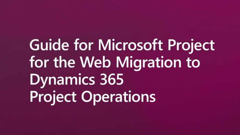 Project for the Web Migration to Project Operations