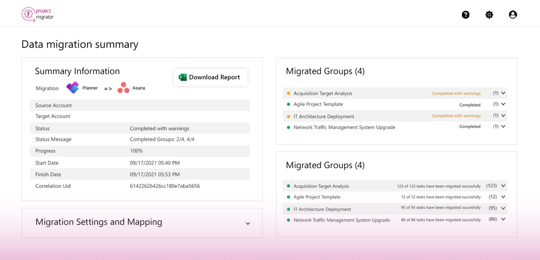 New Microsoft Planner Basic Plans migration to Asana