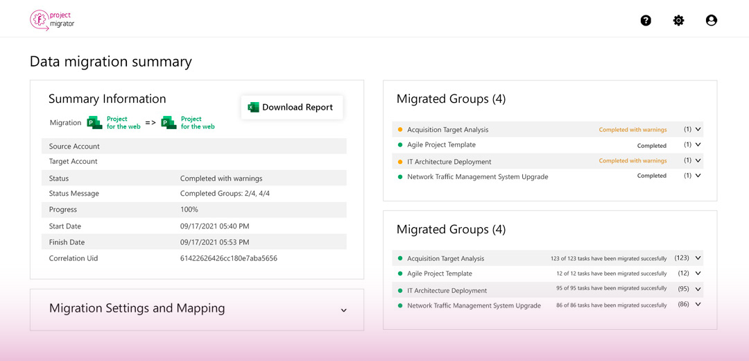 Microsoft Project for the Web migration to Dynamics Project Operations