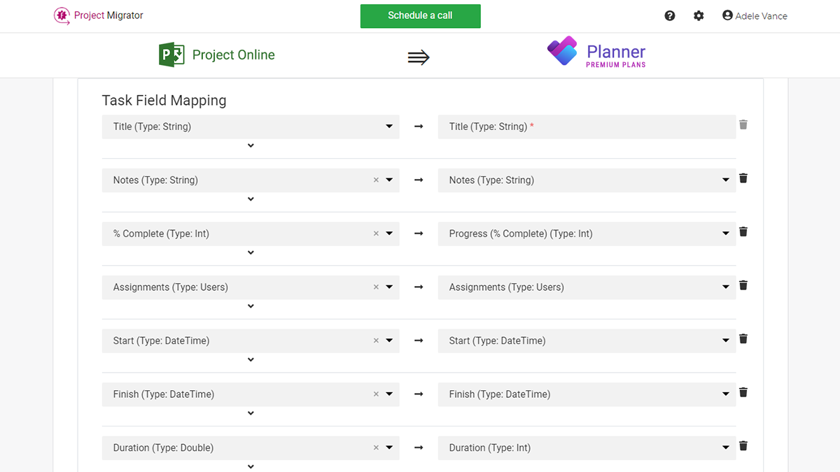 Microsoft Project Online to Planner Premium