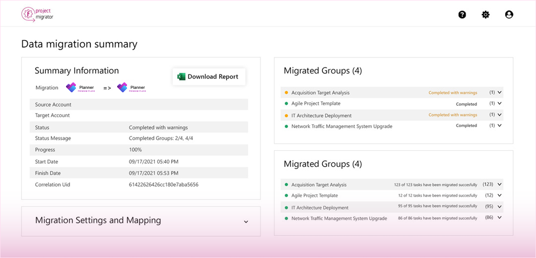 Microsoft Planner Premium migration to Dynamics Project Operations