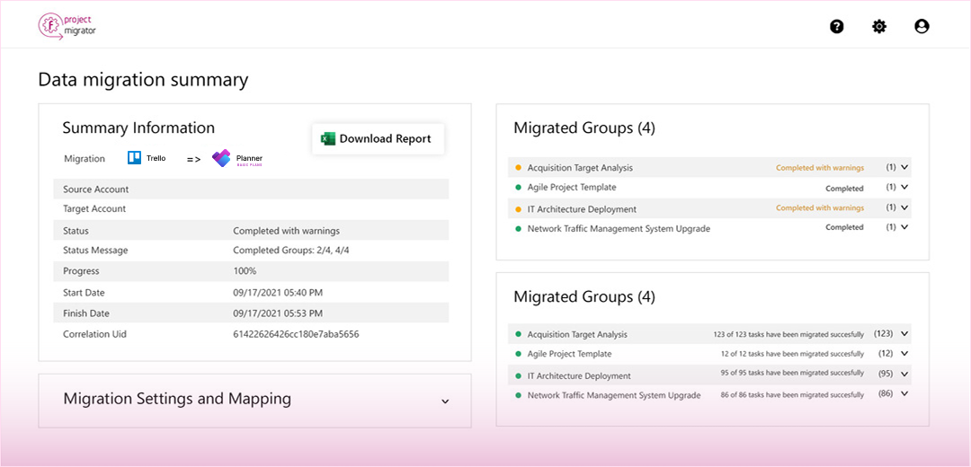 Trello migration to Microsoft Planner Basic